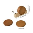thumbnail image 3 of Wood Drink Coaster Cute Novelty Walnut Desk Coaster Heat Insulation Pad Stress Relief Decor for Mug Glass Cup Office Home Coffee Table Modern Rustic Style, 3 of 5