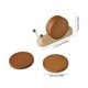 thumbnail image 3 of Posavasos De Caracol Posavasos antiestrés con forma de caracol color caqui, de madera de nogal negro, divertido y creativo para adultos (1 unidad) JASKFLY, 3 of 7