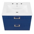 thumbnail image 3 of Pemberly Row 24" Modern Wood/Ceramic Bathroom Vanity in Blue/White, 3 of 8