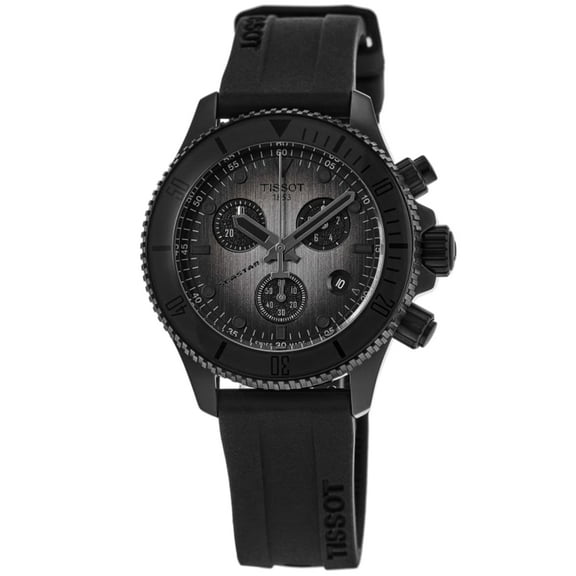 Tissot SeaStar 1000 Chronograph Synthetic Strap Black Dial Quartz Diver's T120.217.37.061.00 300M Men's Watch