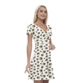 thumbnail image 1 of Women’s A Line Bug Summer Dress, Retro Triangle Arrangement, Cross Wrap V Neck, 6 Sizes, by Ambesonne, 1 of 2