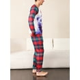 thumbnail image 4 of Elippeo Family Matching Christmas Pajamas, Romper/ Bear Print Long Sleeve Tops and Plaid Pants Sleepwear Loungewear Set, 4 of 10