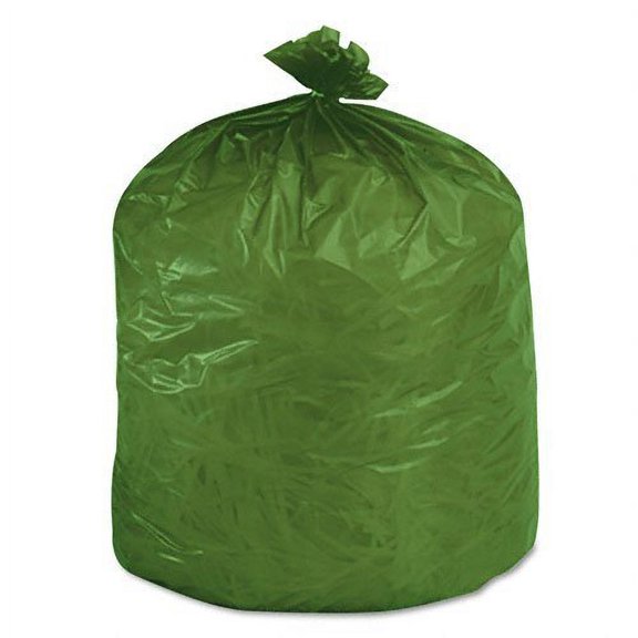 Stout EcoDegradable Bags Extra Heavy Duty 33 Gallons 1.1 Mils 33 x 40 Green 40/Carton (G3340E11)