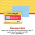 thumbnail image 4 of Carte d'Index Scolaire Smart Ligned, 90 lb Stock, 4 x 6 Pouces, Bleu, Lot de 100, 4 of 9