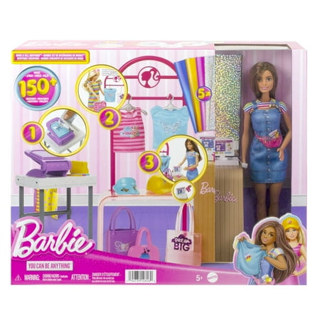 Barbie - Make & Sell Boutique Playset with Doll - Multicolor