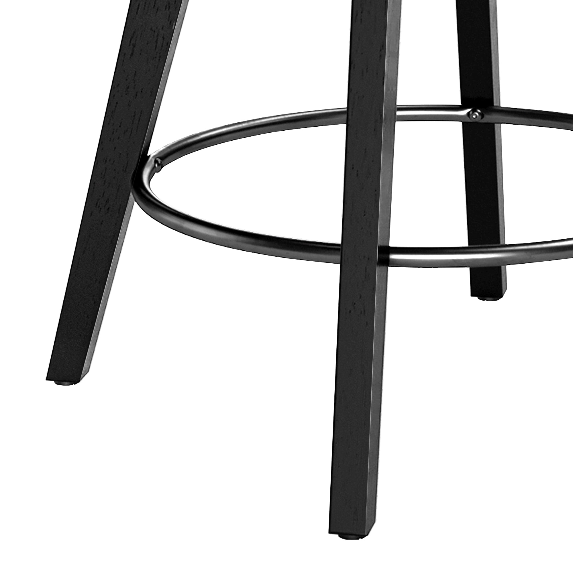 Dycanpo 26" Swivel Counter Height Bar Stools, with Back Faux Leather for Home Kitchen, Dark Gray