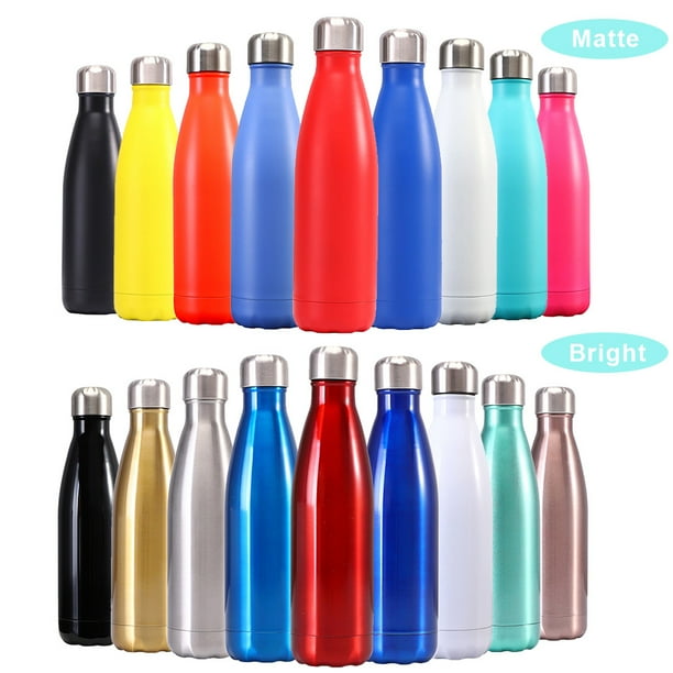 Termo de acero inoxidable estilo Coca-Cola 500ml - Mantiene bebidas frías/calientes 12hrs, diseño deportivo antiderrames, ideal para gym o outdoor. Disponible en varios colores mate y brillante.