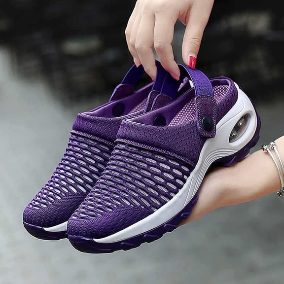 Worgeous 1 Pair Breathable Mesh Cloth Daily Sandals for Women Comfortable Female Footwear