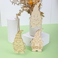 thumbnail image 4 of 32 Pieces Christmas Wooden Gnome Wooden Christmas Hanging Ornaments Unfinished Christmas Painting Crafts Wood Cutouts Slices for Christmas Tree DIY Craft Painting Home Decor, 4 of 13
