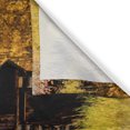 thumbnail image 3 of Ambesonne Autumn Kitchen Curtains, Landscape Cottage Grunge, 55"x45", Yellow and Brown, 3 of 3