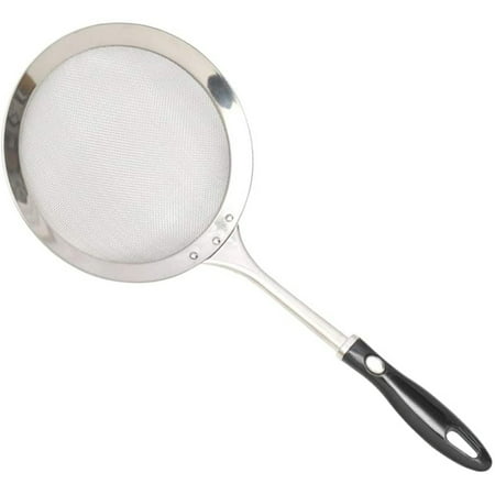 

Stainless Steel Mesh Skimmer Strainer Wire Sieve Sifter Strainer Ladle Spoon for Pasta Rice Juice Flour Soy Milk 20cm