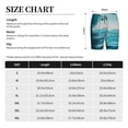 thumbnail image 3 of Kdxio Turquoise Ocean Reflection Print Mens Shorts, Breathable Lounge Sleepwear Set with Elastic Waistband and Pockets-Large, 3 of 6