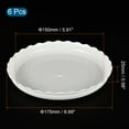 thumbnail image 2 of Unique Bargains 7' Plastic Wave Round Plant Pot Saucer Flower Drip Tray, White 6 Pack, 2 of 5