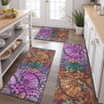 thumbnail image 2 of Multicolor Paisley and Floral Pattern Kitchen Rugs Sets Of 3,Kitchen Runner Rugs Non Skid Washable,Decorative Kitchen Floor Mats for Kitchen,Sink,Laundry,17"x30"+ 17"x47" + 17"x59", 2 of 6