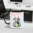 thumbnail image 2 of Happy Easter Whippet with Bunny Ear Headband and Flowers 11oz Accent Two-tone Mug Dog Lover Coffee Tea Cup - 13001, 2 of 5
