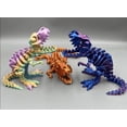 thumbnail image 3 of 3D Printed T-Rex Action Figure, Multicolor Gradient Dinosaur Model Toys for Home Desktop Display, Colorful 3d Print Figures Desk Decor Birthday Gifts, 1 PC, 3 of 9