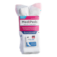 MediPeds Women's Diabetic NanoGlide Cushioned Crew Socks, Reinforced