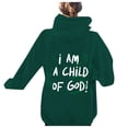thumbnail image 1 of YFELWZ Sweat à Capuche Imprimé Mode Décontracté Grande Taille pour Femmes avec Poches Haut Vert Foncé TTG, 1 of 6