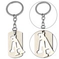 thumbnail image 2 of Llavero con letras A-Z dijes plateados acero inoxidable para llaves bolso mochila, 2 of 9