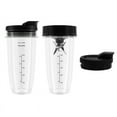 thumbnail image 1 of Piezas de repuesto para licuadora, 2 tazas de 24 oz con tapas para llevar, cuchilla extractora de 7 aletas, Auto IQ, 1 of 4