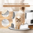 thumbnail image 5 of Enclosed Stainless Steel Cat Litter Box Extra Large Litter Box for Big Cats, High Side Enclosure Metal Litter Pan Tray with Scoop, Anti-Leakage, Easy Cleaning, 5 of 9
