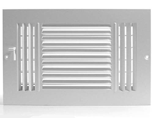 White Vent Cover & Diffuser HVAC Premium Flat Stamped Face 16 X 8 3-Way AIR Supply Grille Outer Dimensions: 17.75w X 9.75h