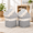 Grey-Hard Bottom 13 inch, variant on Grey Hard Bottom 13 Inch Linen Fabric Foldable Storage Cube Basket with Handles