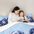 thumbnail image 5 of Feelyou Leopard Cheetah Print Twin Comforter Sets, Princess Blue Bowknot Bedding Set, 2pcs, 5 of 8