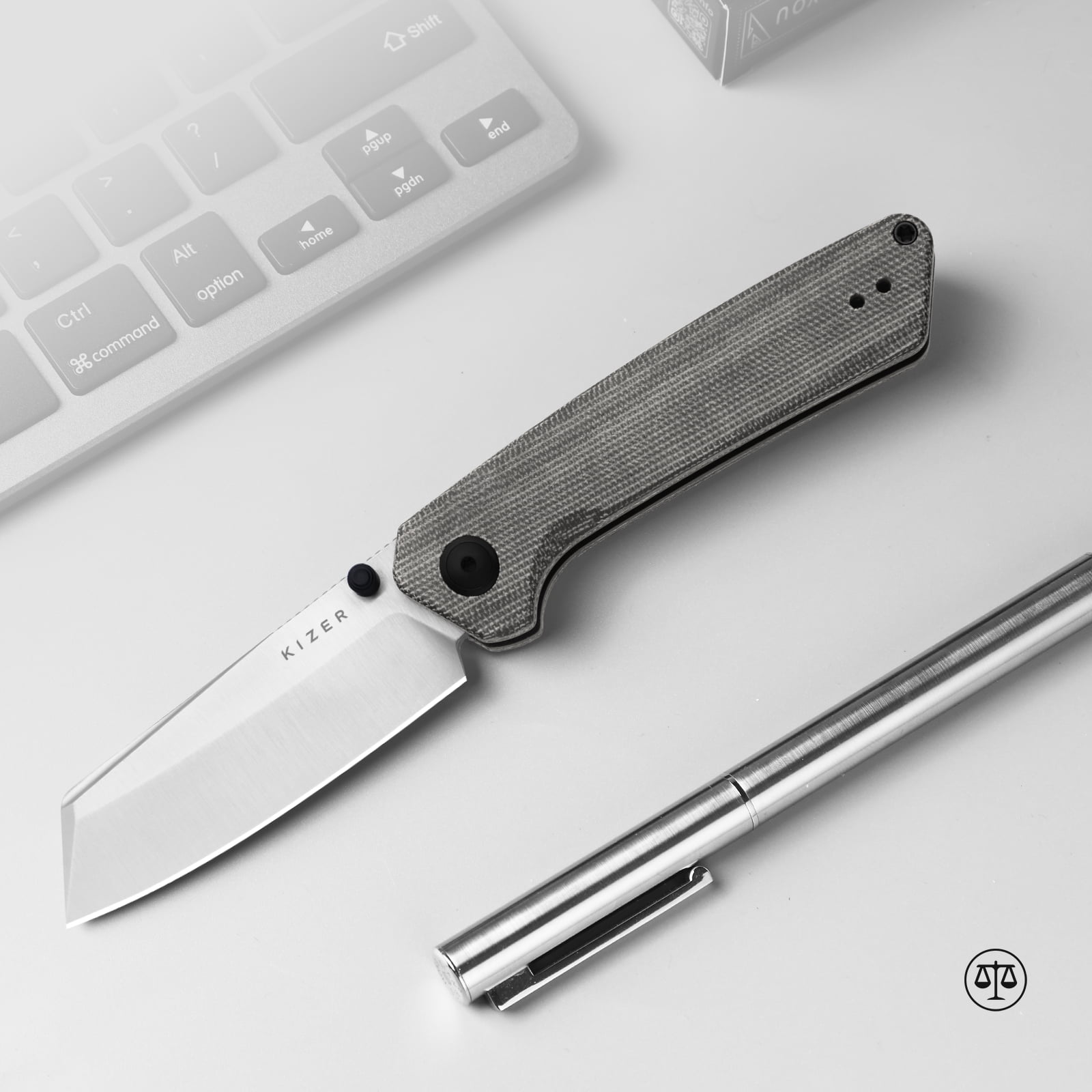 Kizer Madrac EDC Folding Pocket Knife Nitro-V Blade Micarta Handle V3693A3