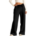 thumbnail image 4 of Girls Stretch Soft Casual Pants with Elastic Waistband Comfortable Playwear for Toddlers and Kids Girl Clothes 7-8 Years, 4 of 4