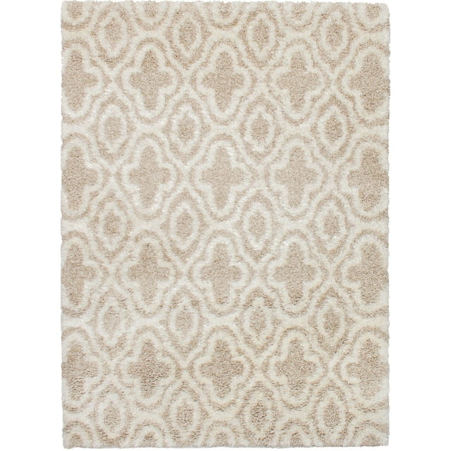 Tapis Soho Crème Tan Polypropylène Shag 5'5"x7'8"