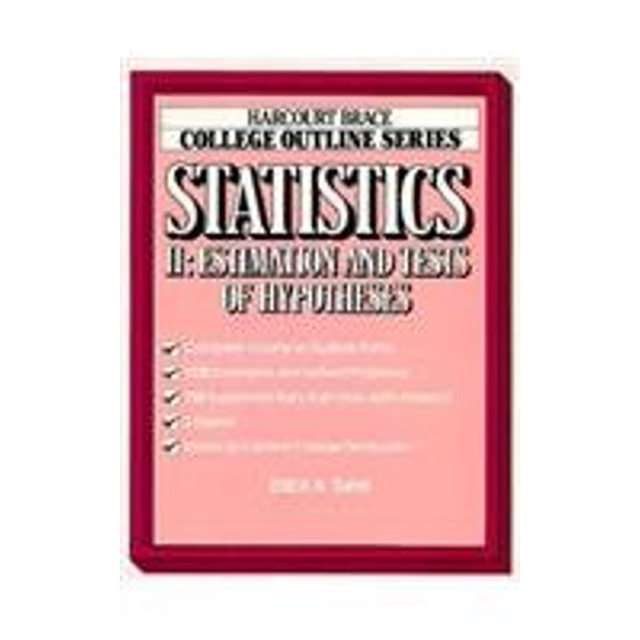 Pre-Owned College Outline for Statistics II (Paperback) 0156016176 9780156016179