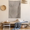 thumbnail image 2 of Geometric Tapestry, Abstract Mosaic with Half Spirals Forming Digital Circle Lace Display, Wall Hanging for Bedroom Living Room Dorm Decor, 60W X 80L Inches, Sepia Ruby Dark Blue, by Ambesonne, 2 of 5