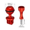 thumbnail image 2 of Unique Bargains Action Camera Ball Mount Adapter Rotating Ball Head Mount for Sports Camera Style 2, Red 1 Set, 2 of 5