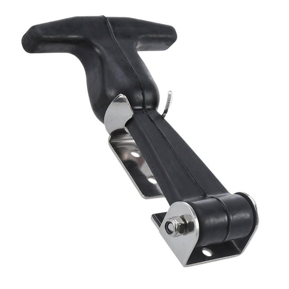 PBPBOX 1Pc Black Rubber Professional Handle Draw Latch Stainless Steel Tool Box Door Latch for Car Use