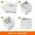 thumbnail image 2 of Lifewit 11 Inch Storage Cubes, 8 Packs Cube Storage Bins, Foldable Fabric Bins, Multi-color Organizers Decorative Organizing Baskets for Shelves for Closet, Utility Room, Storage Room, White, 2 of 7