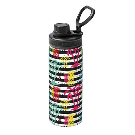 

Gaeub Trendy Colorful Pineapples Print Stainless Steel Water Bottle 18oz Sports Insulated Kettle for Women Men Suitable as a Gift