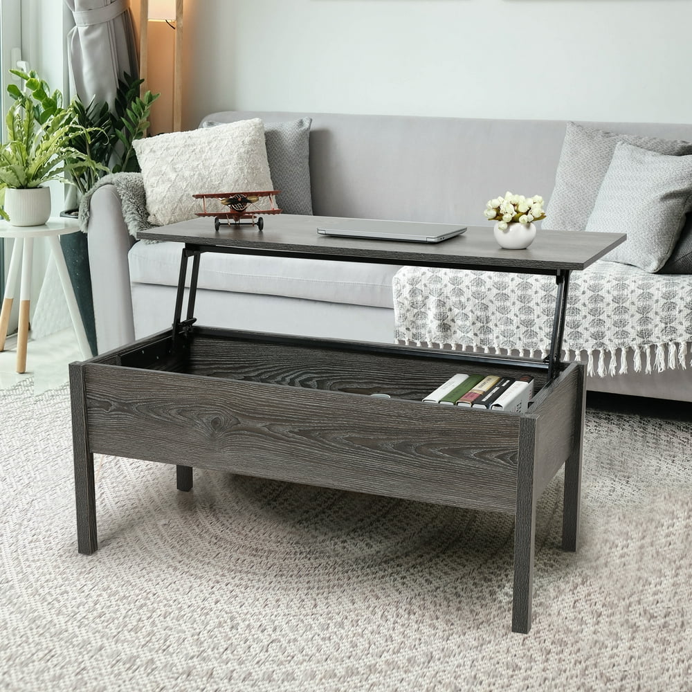 Jaxpety Lift Top Coffee Table with Hidden Compartment & Storage Cabinet