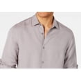 thumbnail image 2 of Alfani Men's Platoon Linen Shirt Gray Size XXX-Large, 2 of 3