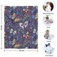 thumbnail image 4 of Blue Butterfly Floral Leaf Purple Pattern Blanket,Comfortable Soft Flannel Throw Blanket,All Season,Warm Lightweight Blankets for Sofa Bed Couch Living Room Chair,30"x40", 4 of 4