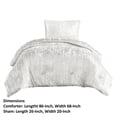 thumbnail image 5 of Jay 2 Piece Twin Comforter Set, Polyester Velvet Deluxe Texture, White- Saltoro Sherpi, 5 of 5