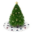 thumbnail image 3 of 36 Inch Christmas Tree Skirt – Velvet Plush Tree Mat, Soft Thickened Polyester with Red Ties, Single-Sided Printing, Available in 30in/36in/48in, Perfect for Holiday Xmas Tree Decoration, 3 of 7
