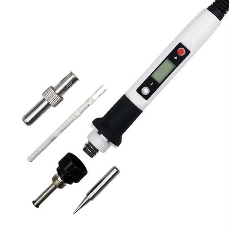 

80W Soldering Iron Digital Electric Welding Tools Hand Solder Wire Tweezers 110V(White)