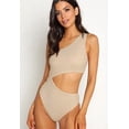 thumbnail image 1 of Ni-k-e $148 Beach Riot Womens One Shoulder Celine One Piece Swimsuit Gold Size medium, 1 of 3