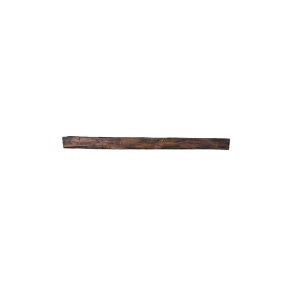 6 ft. Hayloft Beam Fireplace Mantel, Maduro