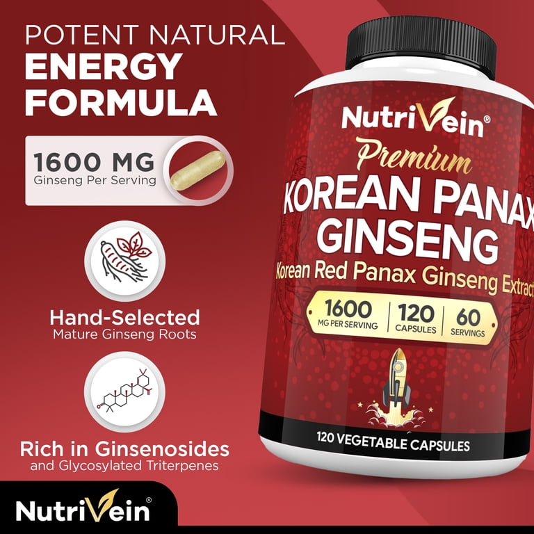 Complément Alimentaire Vitaler's Ginseng Américain 500 Mg - 60 Gélules - Énergie