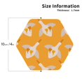 thumbnail image 2 of Honeii Flying Ducks print Leather Coaster Set of 4, ideal for safeguarding your furniture from drinks spills and effortless cleanup-Hexagon, 2 of 6
