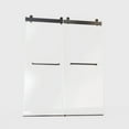 thumbnail image 3 of BARONAGE 68-72" W x 76" H Double Sliding Shower Door with Soft-Close Buffer, Frameless Shower Doors with 3/8" (10mm) Thick Tempered Glass, Matte Black, 3 of 12
