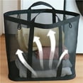 thumbnail image 2 of Nylon Mesh Dirty Clothes Storage Bag with Hanging Portable Foldable Large Capacity Laundry Bags Basket for Home Travel Organizer, 2 of 7
