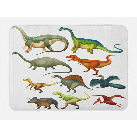 Dinosaur Bath Mat Various Diffe Ancient Animals From Juric Dinosaur Bath Mat Various Diffe